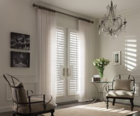 French door shutters. Available at AAA Blinds of Lakeland
