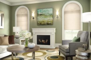 Arch window shades available from AAA Blinds of Lakeland